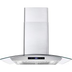 668WRCS75 Wall Mount Range Hood with Ducted Exhaust Vent, 3 Speed Fan, Soft Touch Controls, Tempered Glass, Permanent Filters in Stainless Steel, 30 inches 668WRCS75 Wall Mount Range Hood with Ducted Exhaust Vent, 3 Speed Fan, Soft Touch Controls, Tempered Glass, Permanent Filters in Stainless Steel, 30 inches