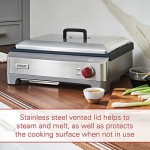 Precision Electric Griddle, Indoor Grill, 200 sq. in, Nonstick Coating, Advanced Temperature Control, Stainless Steel, Red Knob (WGGR100S) Precision Electric Griddle, Indoor Grill, 200 sq. in, Nonstick Coating, Advanced Temperature Control, Stainless Steel, Red Knob (WGGR100S)
