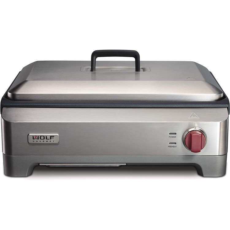 Precision Electric Griddle, Indoor Grill, 200 sq. in, Nonstick Coating, Advanced Temperature Control, Stainless Steel, Red Knob (WGGR100S) Precision Electric Griddle, Indoor Grill, 200 sq. in, Nonstick Coating, Advanced Temperature Control, Stainless Steel, Red Knob (WGGR100S)